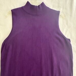 Dress Barn Purple Sleeveless Top